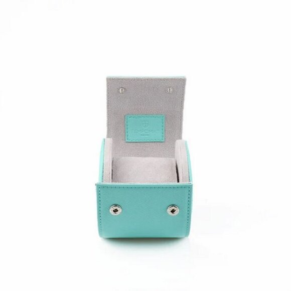 Tempomat Tiffany Blue Saffiano Leather Single 1 Watch Travel Case/Roll, Storage - Picture 2 of 5